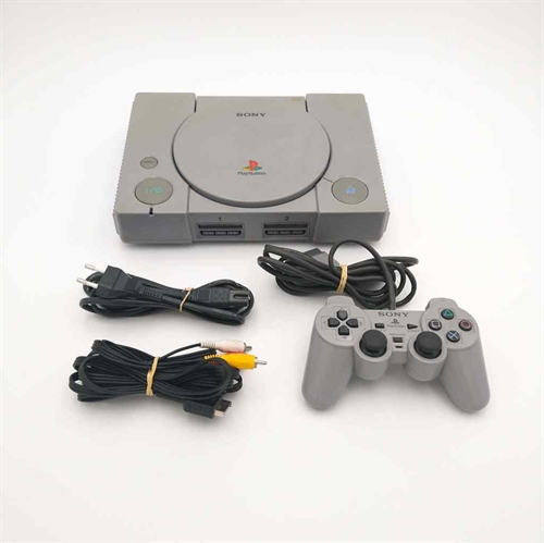 Playstation 1 Konsol (PSX) - Grå - Original Controller - SNR C2405589 (B Grade) (Genbrug)